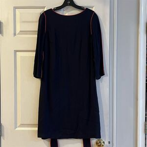 Boden Women's Navy Blue Sheath Dress  8 Knee Length 3/4 Sleeve